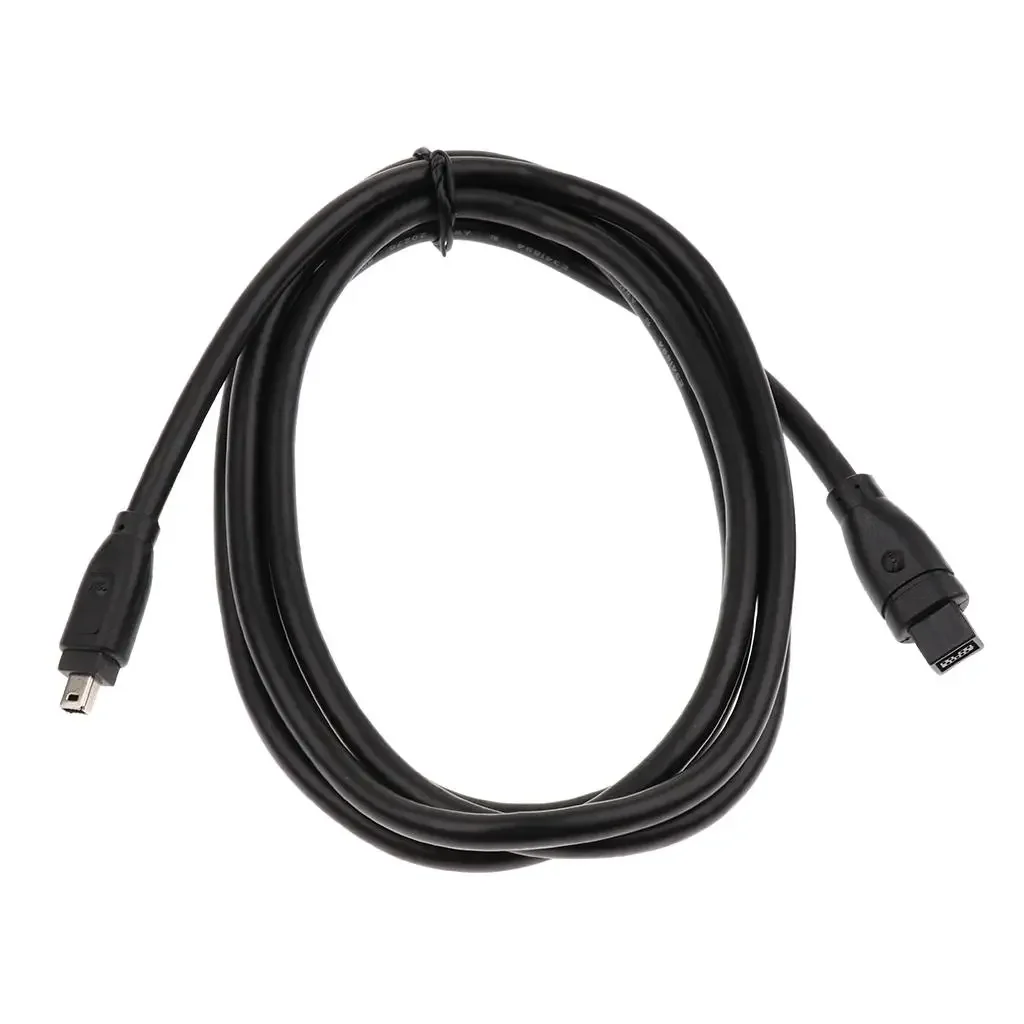Fire Cable IEEE 1394 800 to 400 9 pin 4 Pin DV Ilink Digital NEW Cable Black