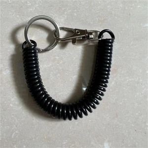 Spiral retrátil Primavera Coil Keychain, Theftproof, Anti Lost, Stretch Cord, Safety Key Ring com Metal Fecho da Lagosta para Chaves 10 principais vendas espiral alargador - №10
