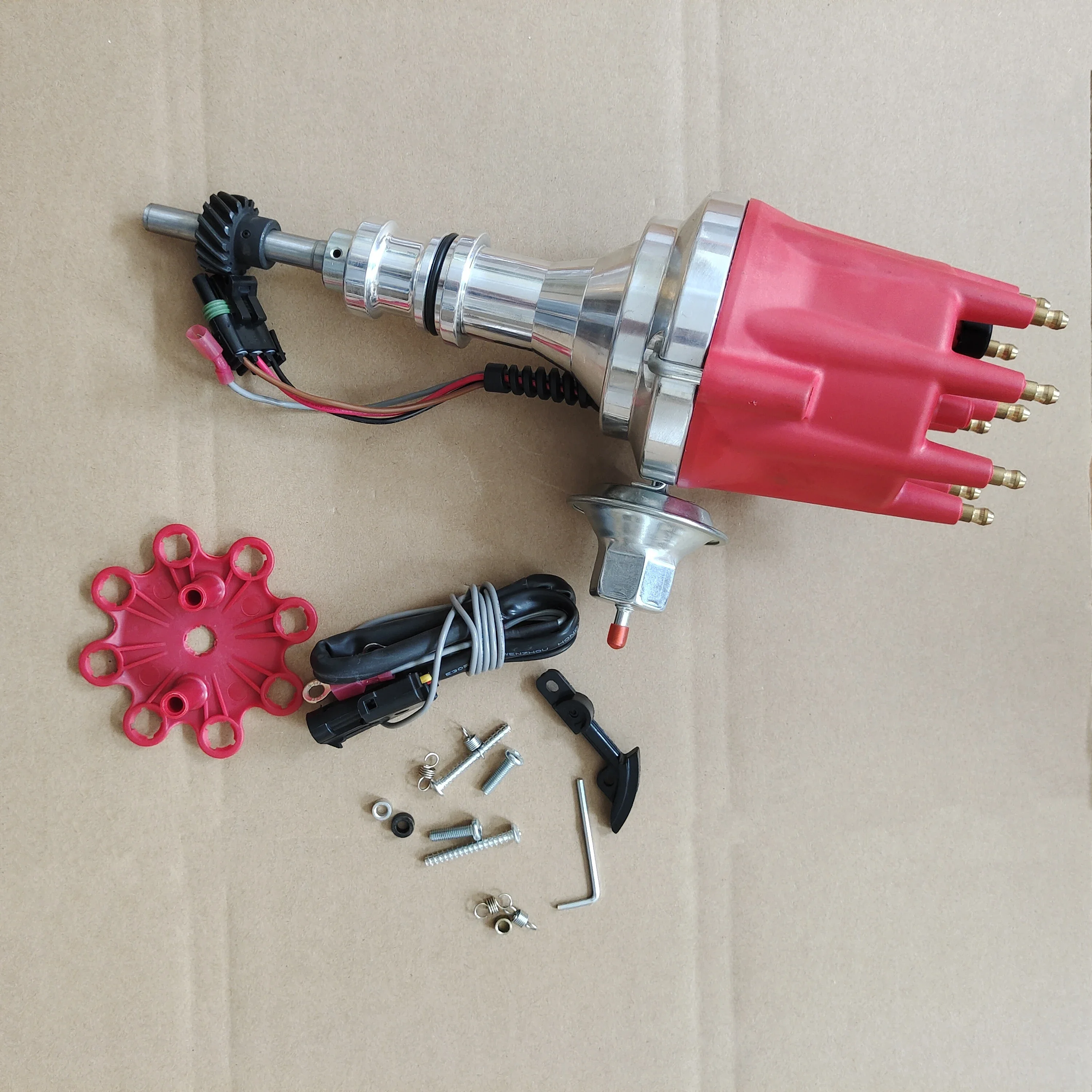 Pro Series R2R Distributor for Ford SBF 260 289 302 V8 Engine Red Cap