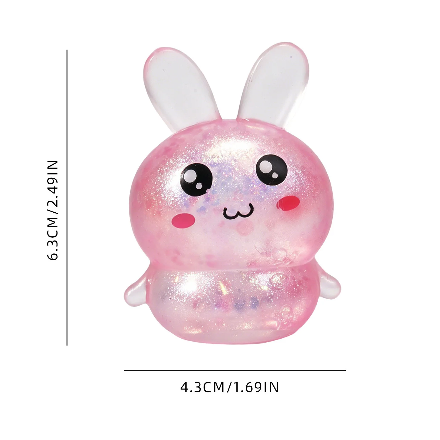 Glitter Bunny Stress Balls,Slow Rising Squishy Toys For Kids Boys Girls Stress Relief,Classroom Prizes,Travel Portable Fidget Squeeze Squishy Toys, Suitable For Birthdays, Holidays, Parties, Hobbies, Collectibles, Party Supplies, Christmas Gifts