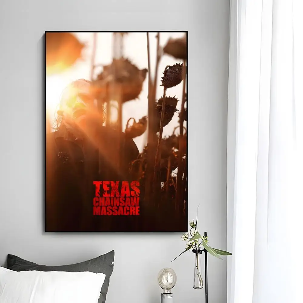 Film-Horror-Poster „The T-Texas Chainsaw M-Massacre“ HD-Kunstposter, selbstklebende Wanddekoration, wasserfest, für Zuhause, Schlafzimmer, Bar, ästhetische Dekoration – Detail 6