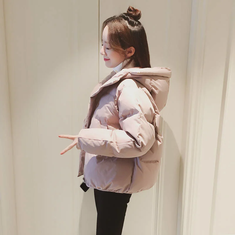 2022 Short Winter Female Coat Puffer Warm Quilted Jacket Women Loose Fashion Parka Casacos Outerwear Snow Wear Loose