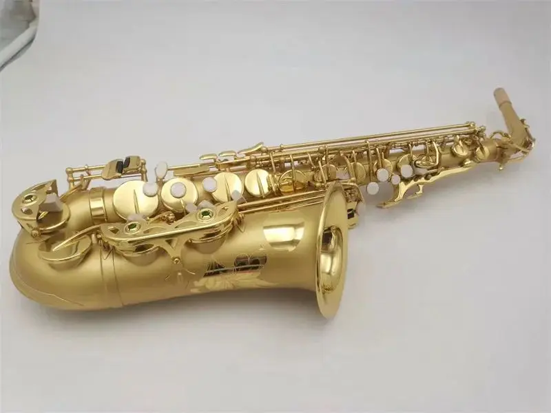 High Grade Antique Finish Eb E-flat Alto Saxophone Sax Shell Key Carve Pattern Woodwind Instrument with Case Other Aeccessaries