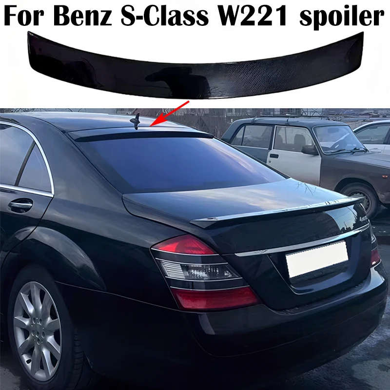 

For Mercedes Benz S-Class W221 S320 S400 S420 S450 S600 2006-2013 High Quality ABS Plastics Car rear window top spoiler wings