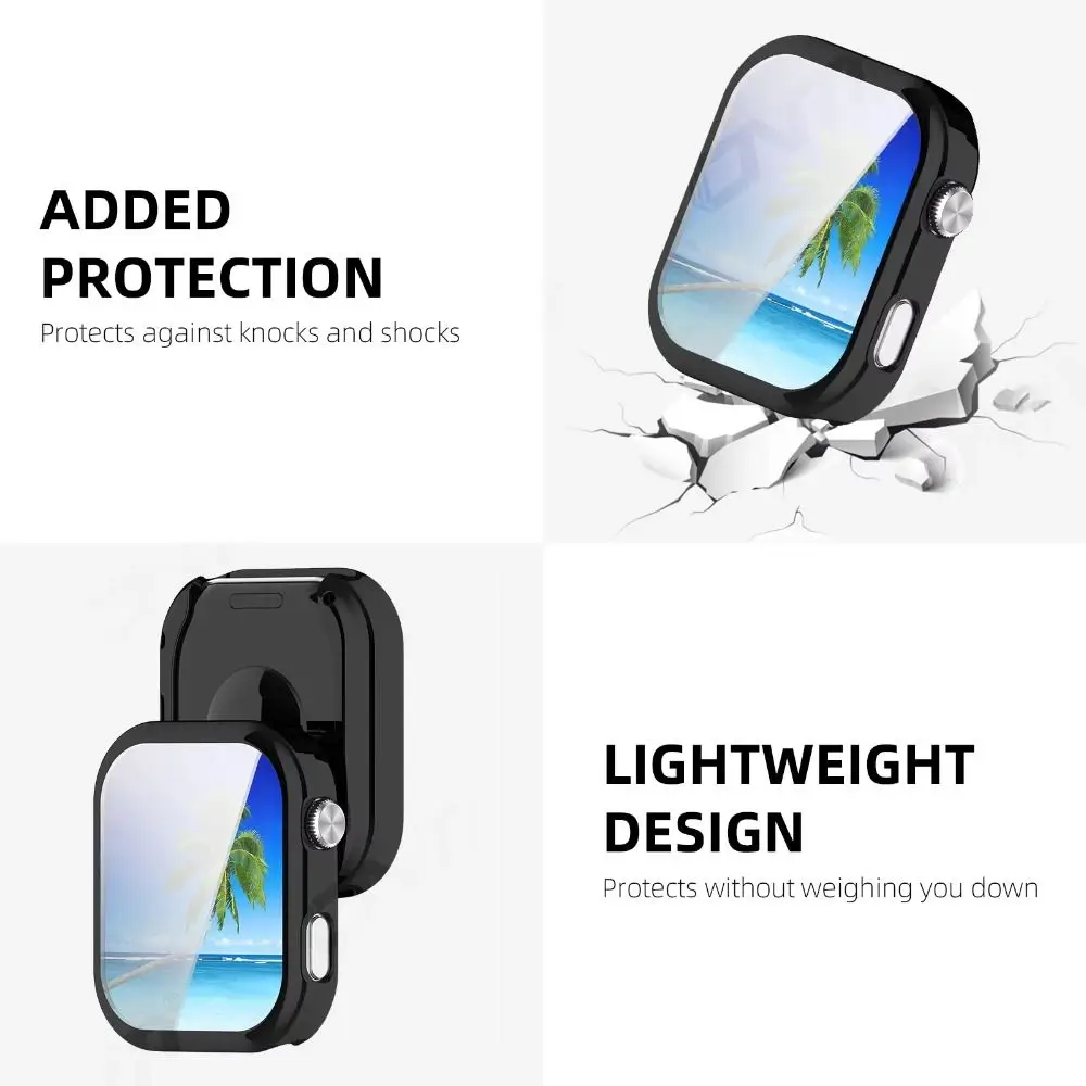 حافظة واقية من مادة TPU بغطاء كامل وواقي شاشة مضاد للخدش وغطاء ساعة مقاوم للصدمات لملحقات الساعة الذكية Redmi Watch 6 #3