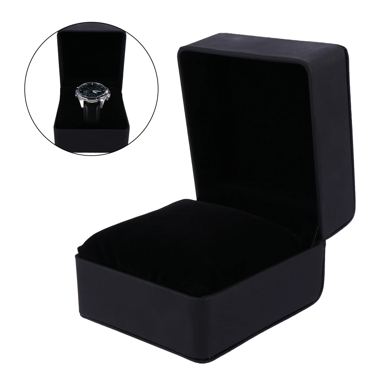 ساعة يد من البولي يوريثان، منظم مجوهرات، حامل عرض، وسائد قابلة للفصل، صندوق تخزين بتصميم أنيق