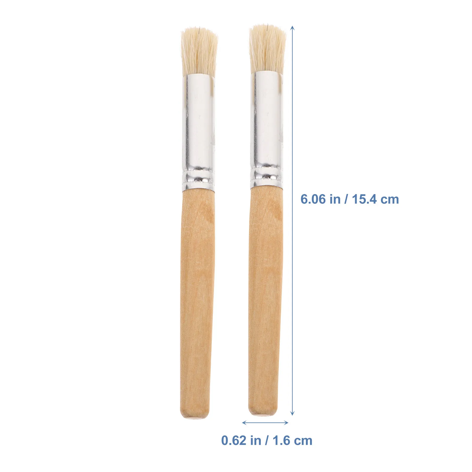 6Pcs Professional Paint Brush Set Nylon Bristles Wooden Handle for Acrylic Watercolor Oil Gouache Face Painting Art Students