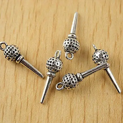 

20pcs 25.9x8.1mm Tibetan silver a golf ball on a tee charms h1687