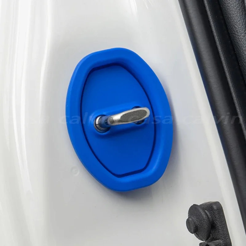 Door Shock Absorption Cushion  Car Door Lock Buckle Protective Lock Protective Pad Closed Anti-collision Sticker Silicone Silent