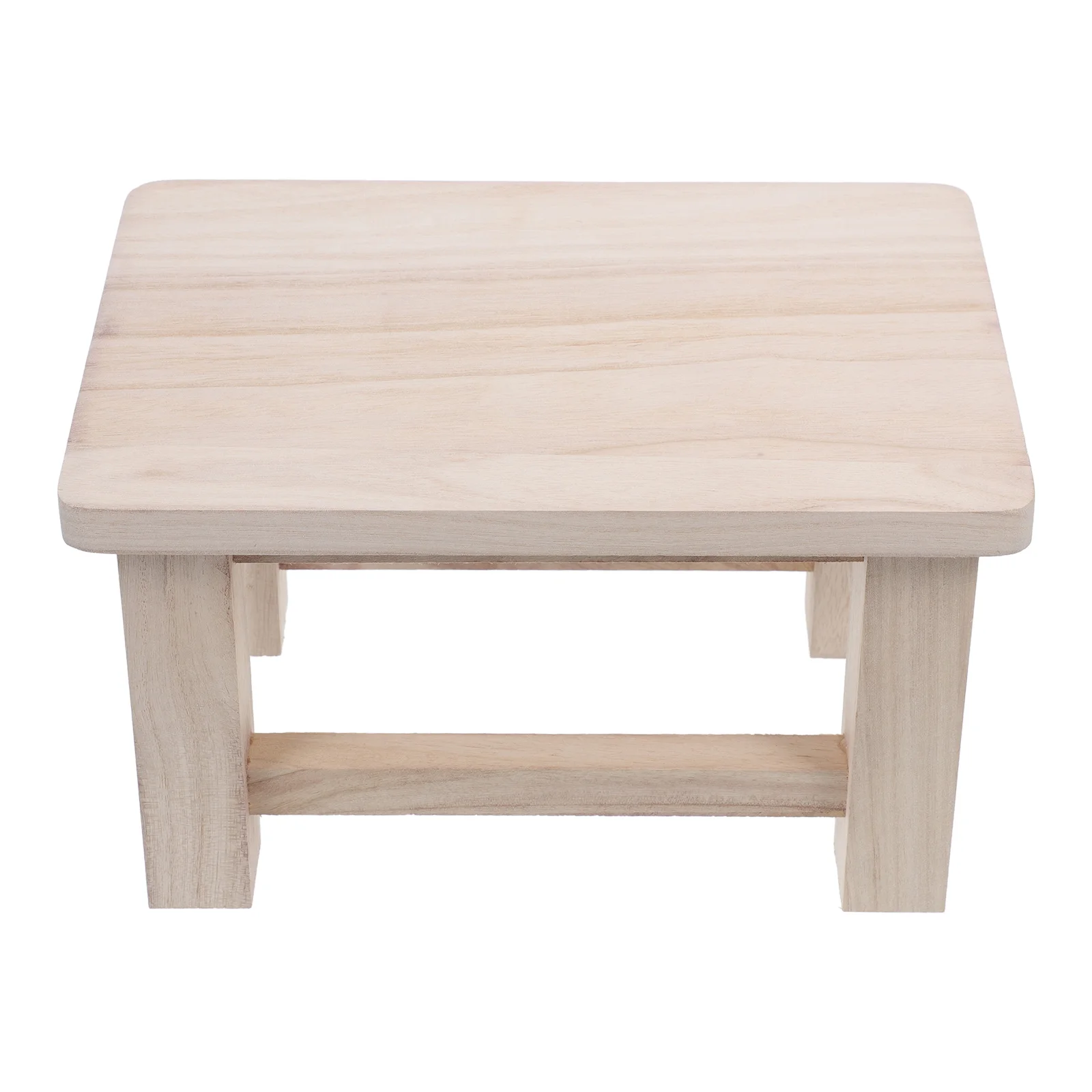 Tabouret à langer en bois massif pour enfants, Compact, multi-usage, banc à marches basses, couleur iginal, petits tabourets sûrs pour tous âges