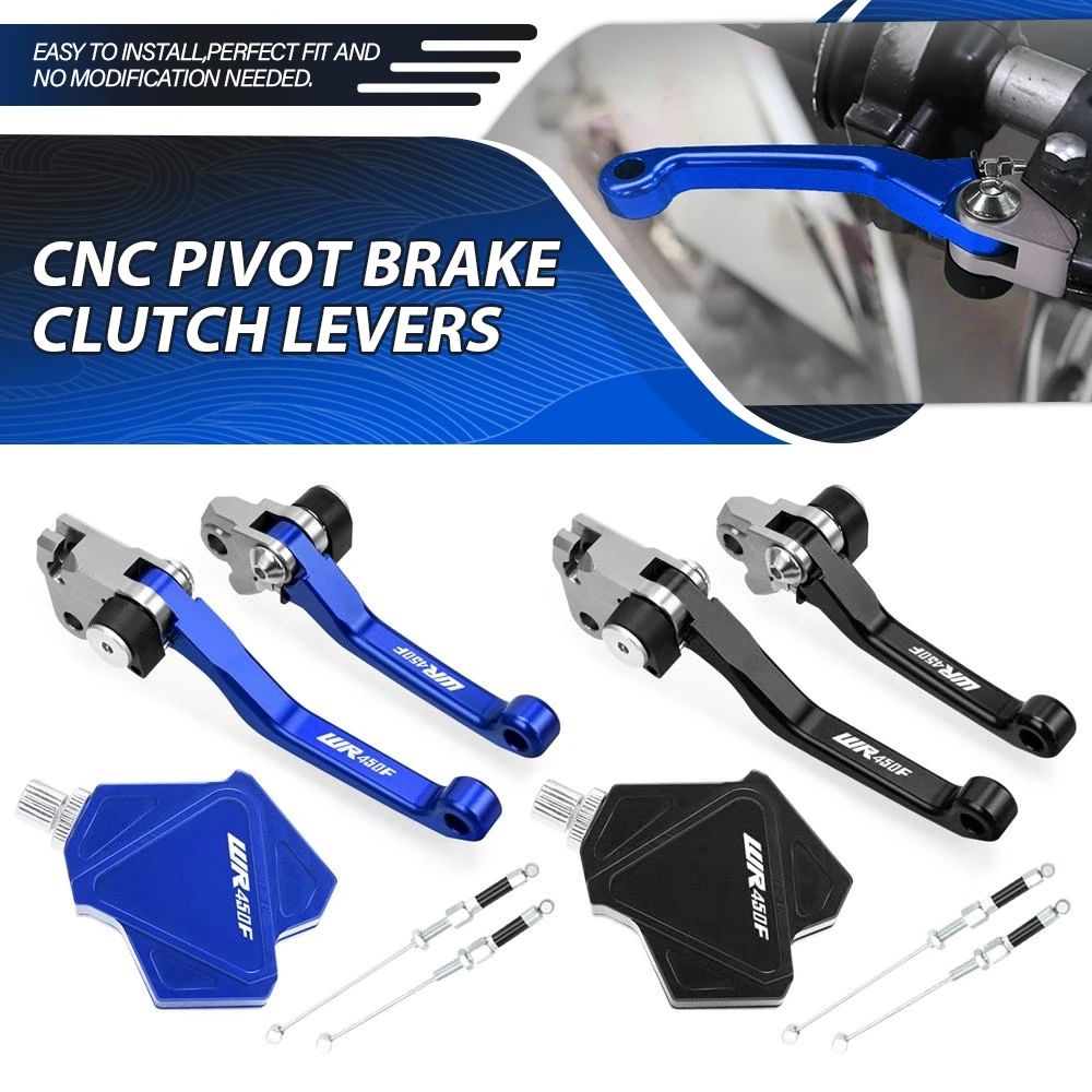 

Dirt Bike CNC Brake Clutch Levers Stunt Clutch Pull Cable Lever Replacement Easy System For YAMAHA WR450F WR 450F 2001-2015 2014