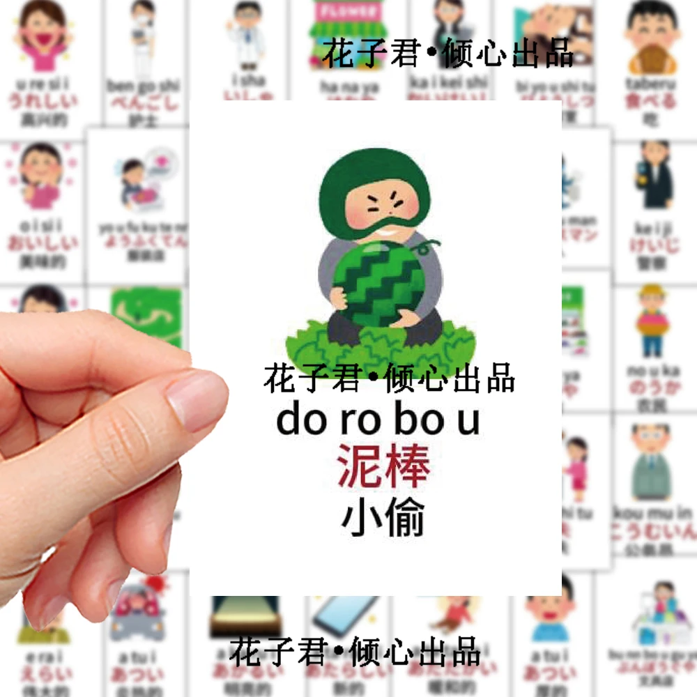 180 Japanese Vocabulary Stickers - Educational and Fun, Creative Decor for DIY Journals & Desktops
