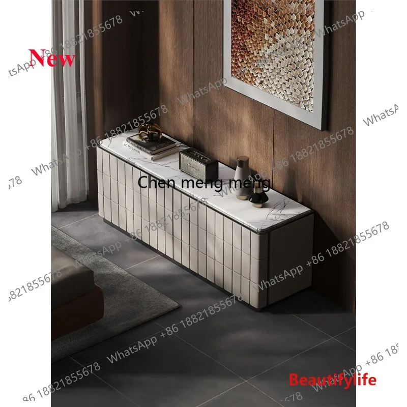 

07M Italian Minimalist Six-Drawer Cabinet TV Cabinet Light Luxury High-End Storage Wall-Mounted Organizer