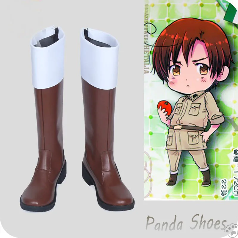 Anime Hetalia Axis Powers Chiara Vargas Cosplay Shoes Black Cos Boots Comic APH Cosplay Costume Prop Shoes for Con Halloween