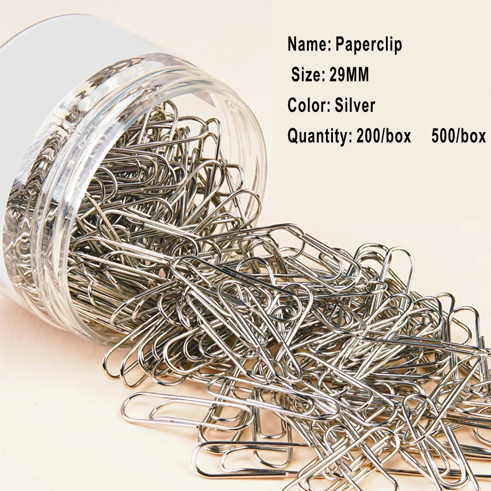 Paper clips, nickel-plated storage folders, paper test papers, office supplies, school supplies for students and teachers