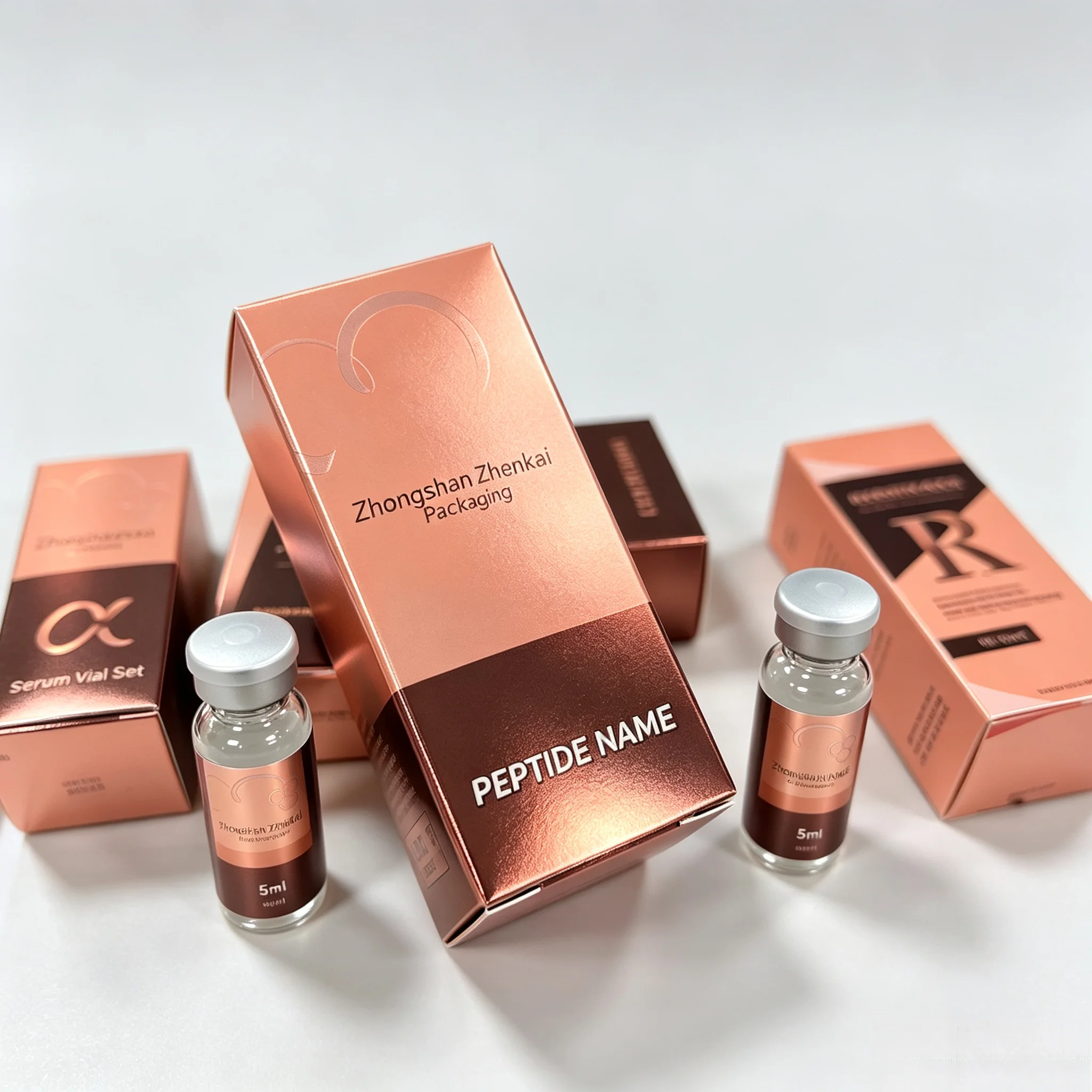 ฉลากขวดเปปไทด์หรูหราแบบกำหนดเอ - Luxury Skincare Labels บทวิจารณ์และราคา