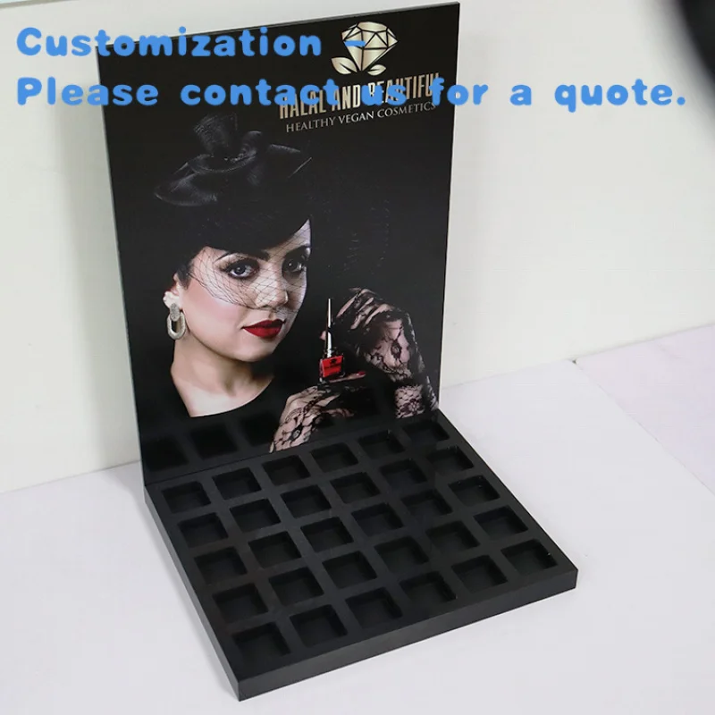 

custom.Custom L Shape Acrylic Makeup Lip Gloss Lipstick Display Stand Online Retail Shop Makeup Display Store