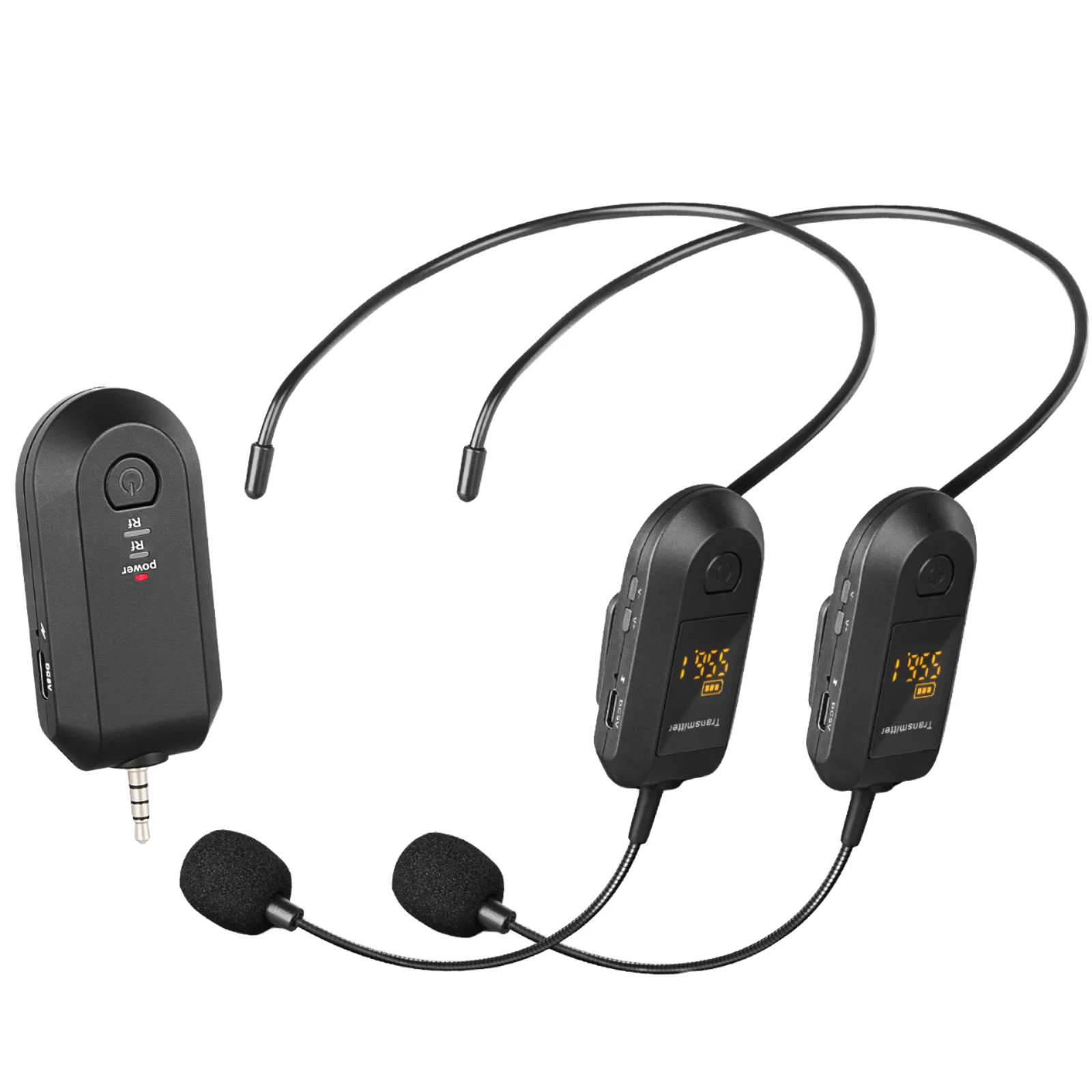 Portable Wireless Lavalier Microphone Headset for Teachers and Church Outdoor Use Durable Metal & Plastic Material