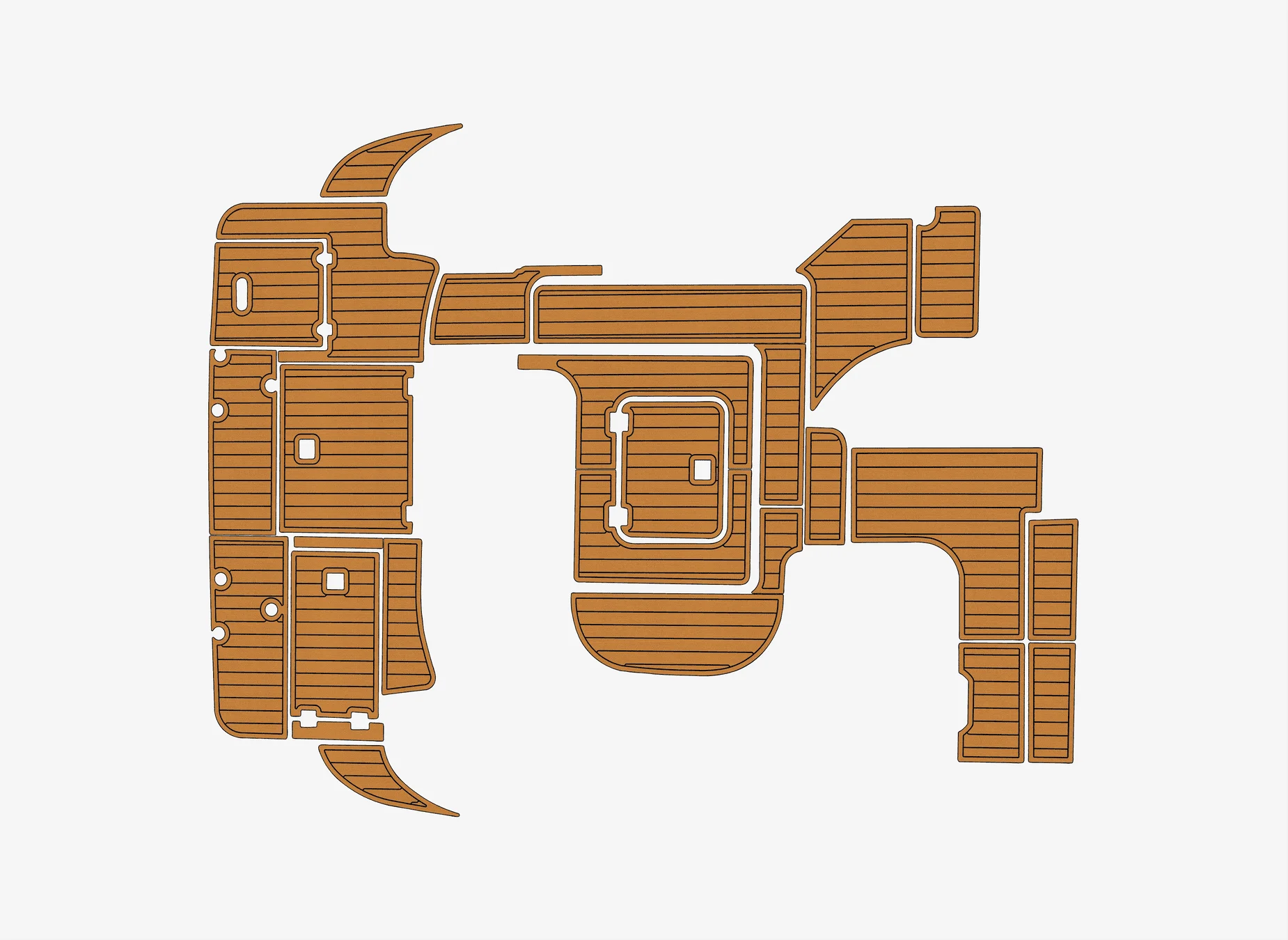 

2004-2007 Cruisers 370 Express 1/4" 6mm EVA foam Non-Slip PVC Teak Decking marine Mat seadek gatorstep carpet Marine Floor