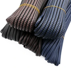 2 meters 12x5mm Flat Braided Faux Leather Bracelet Findings PU Leather Cord String Rope DIY Necklace Bracelet Making