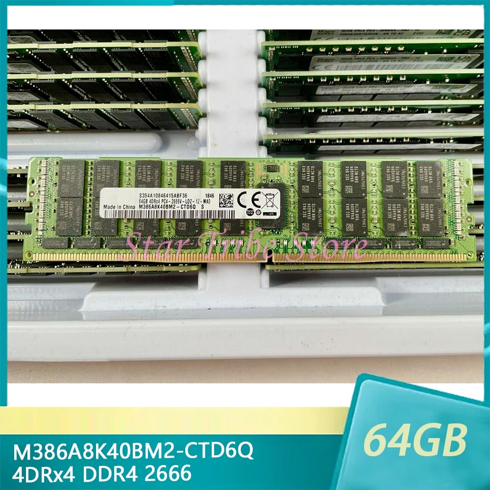 

1 шт. M386A8K40BM2-CTD6Q M386A8K40BM2 для Samsung RAM 64 ГБ 4DRx4 DDR4 2666 PC4-2666V серверная память