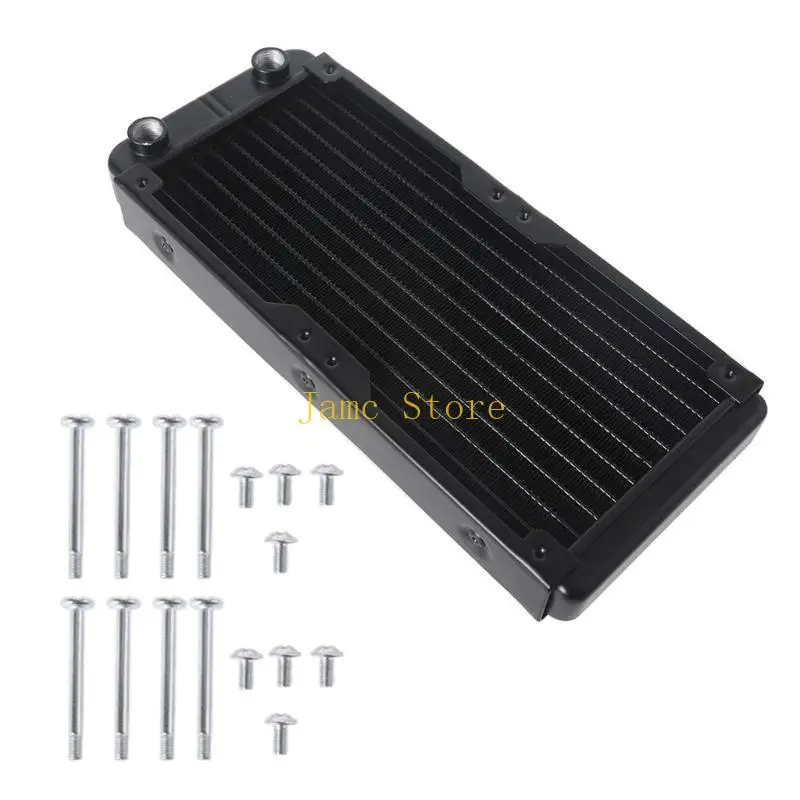 LX0B Water Cooling Computer Radiator 10 Pipe Aluminum Heat Exchanger Liquid Cooling Heat Sink for CPU PC Water Cool System