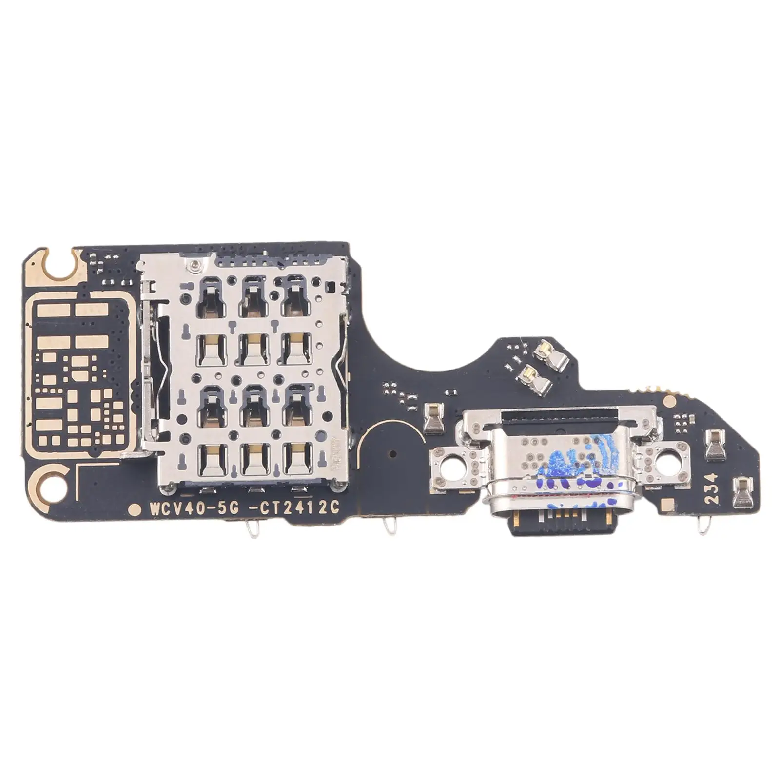 Charging Port Board For Vivo V40 5G V2348 With SIM Card Holder Socket, Not Supporting Fast Charging