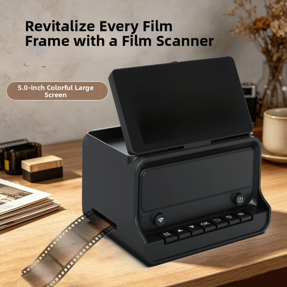 High-Definition Digital Scanner 135 Film Scanner With WiFi & 5-Inch Flip-Up Screen Photography Replacement Accessories