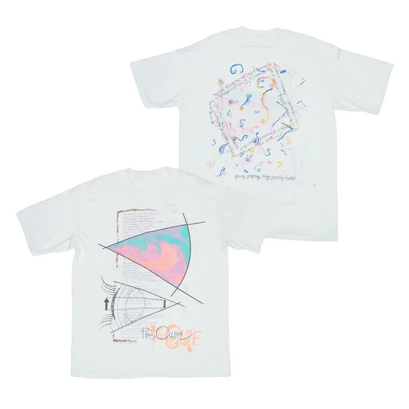 The Cure Band's Rock-punk Style American Retro Vintage Loose Short-sleeved Pure Cotton Straight-cut T-shirt
