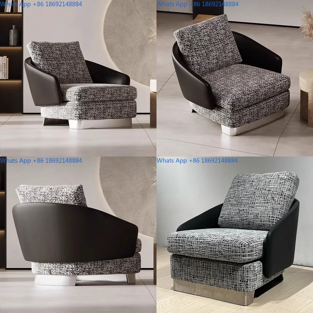 Minimalist Italian Style Single Sofa Chair for Living Room Modern Lounge Chair