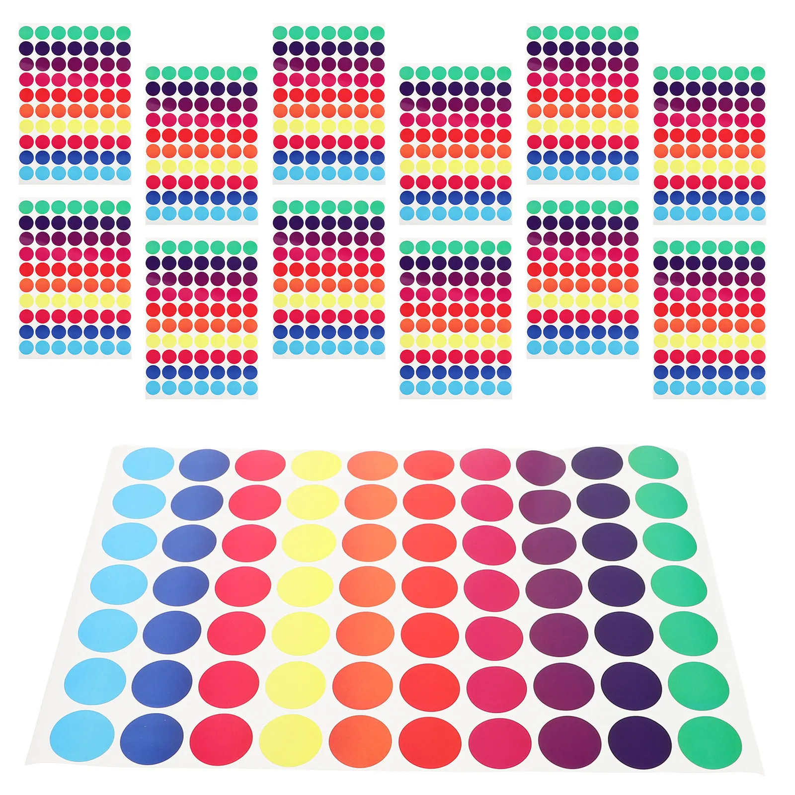 

50Pcs Tiny Colored Dot Stickers Round Blank Kraft Paper Labels for Home Office School Labeling Coding Jar Envelope Spice Tag