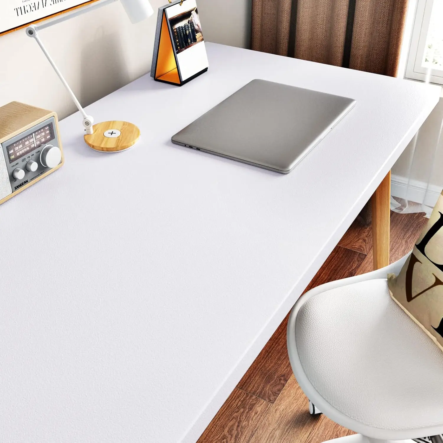 White Vinyl Waterproof Matte Wallpaper Self-Adhesive Contact Paper for Wall Furniture Living Room Home Decor