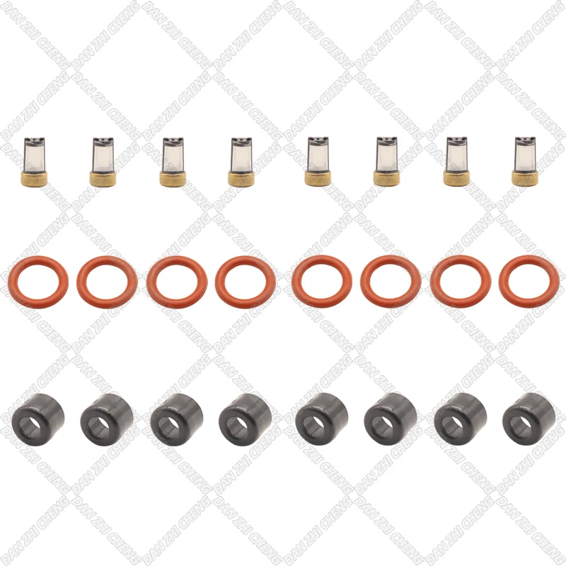 8 set For 23250-0P030 TOYOTA TACOMA 4RUNNER TUNDRA 4.0L 23209-0P030 Fuel Injector Service Repair Kit Filters Oring Seal Grommets