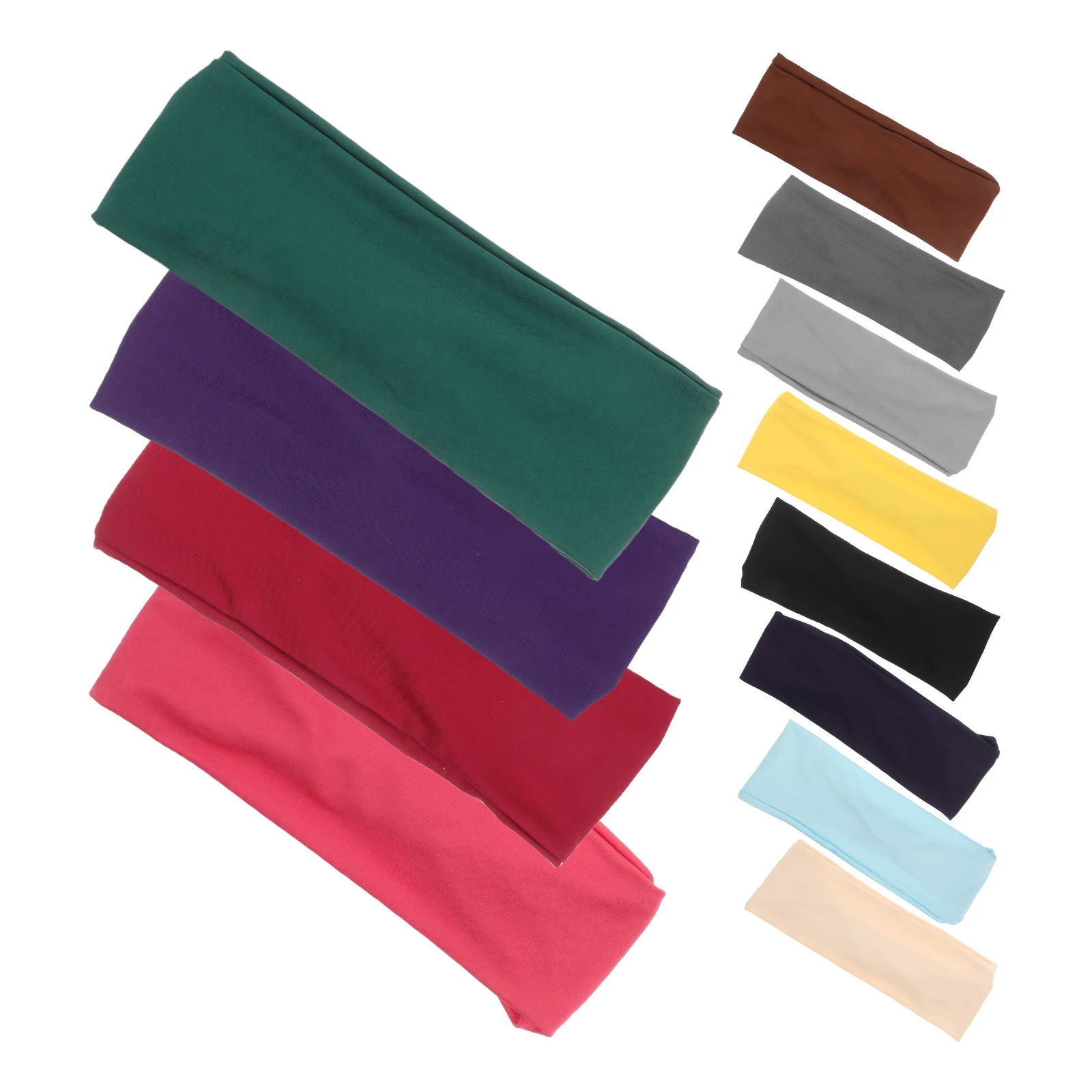 

12 pcs Yoga Sweatbands Women Sports Headbands Running Hair Accessories Workout Elastic Fitness Bands Breathing Material Stretchy