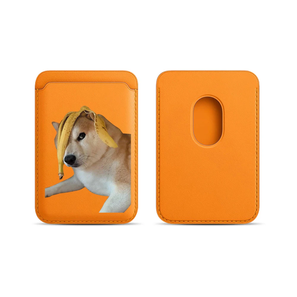 Niedliche Shiba Inu Leder-Kartenhülle für Magnetische Hüllen, Geeignet für alle iPhone Magsafe Karten-Handyhüllen – Detail 10