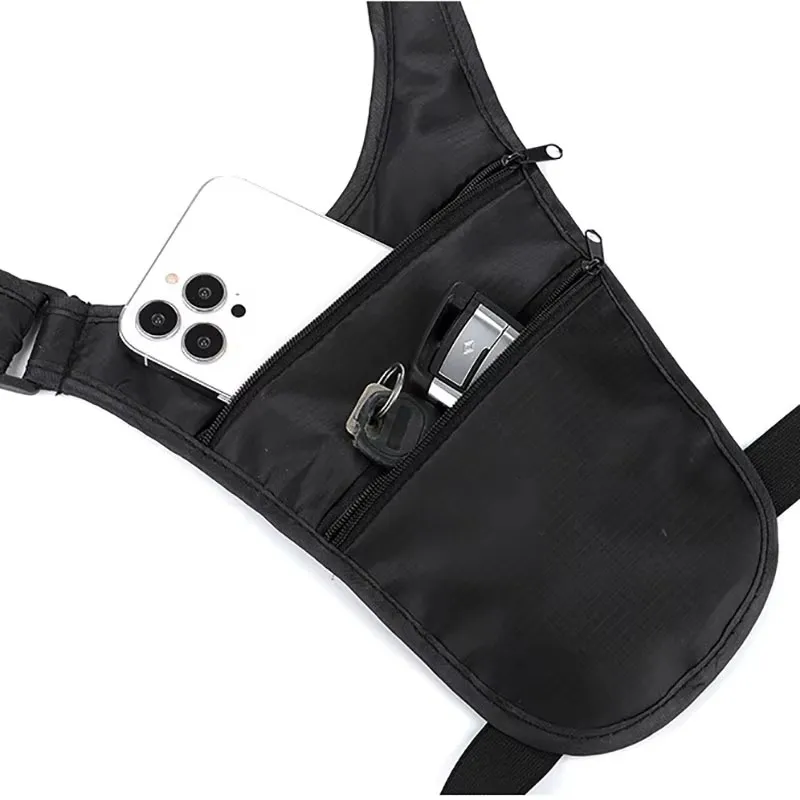 New Anti-Theft Travel Sport Waist Bag with Breathable Large Capacity Ultra-Thin Waterproof Concealed Belt Bag Chest Bag