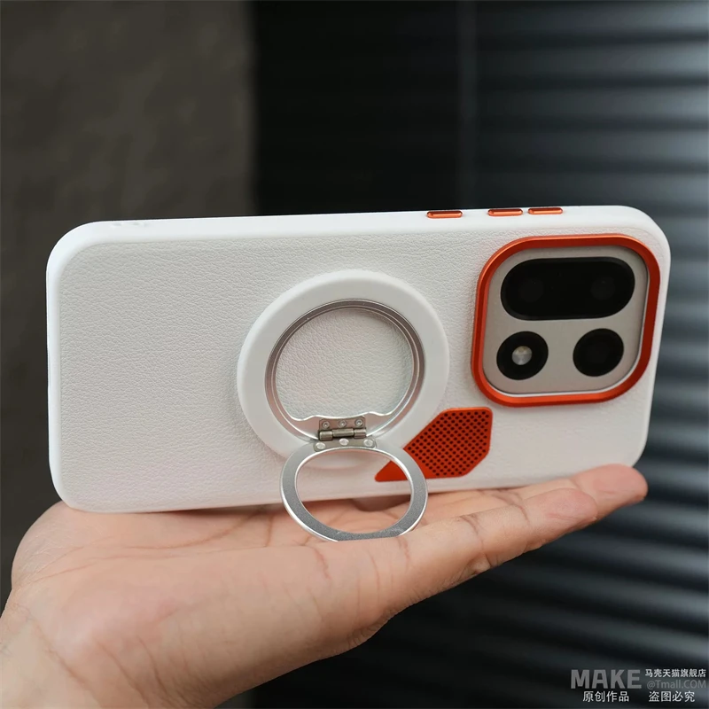 For OnePlus 15 Case Magnetic MagSafe Luxury Silicone Leather Holder Ring Back Cover For OnePlus15 5G One Plus 15 Cooling Bumper