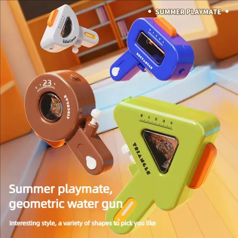 Pistolet à eau de forme géométrique pour enfants, jouet de combat en plein air, piscine, plage, fête, essentiels pour enfants, bataille d'eau d'été