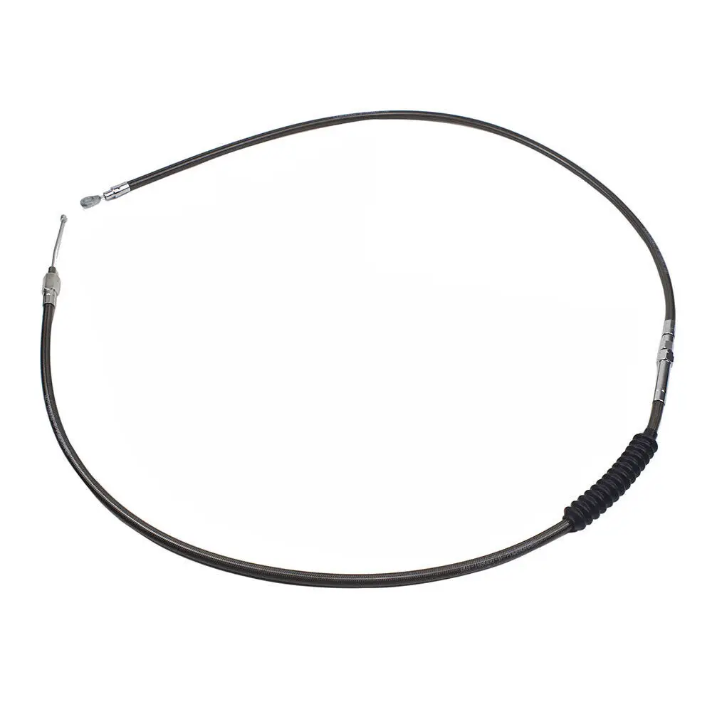 

67" 170cm Smoky Black Pearl High Efficiency Staineless Steel Braided Clutch Cable For Harley Dyna XL Softail Touring