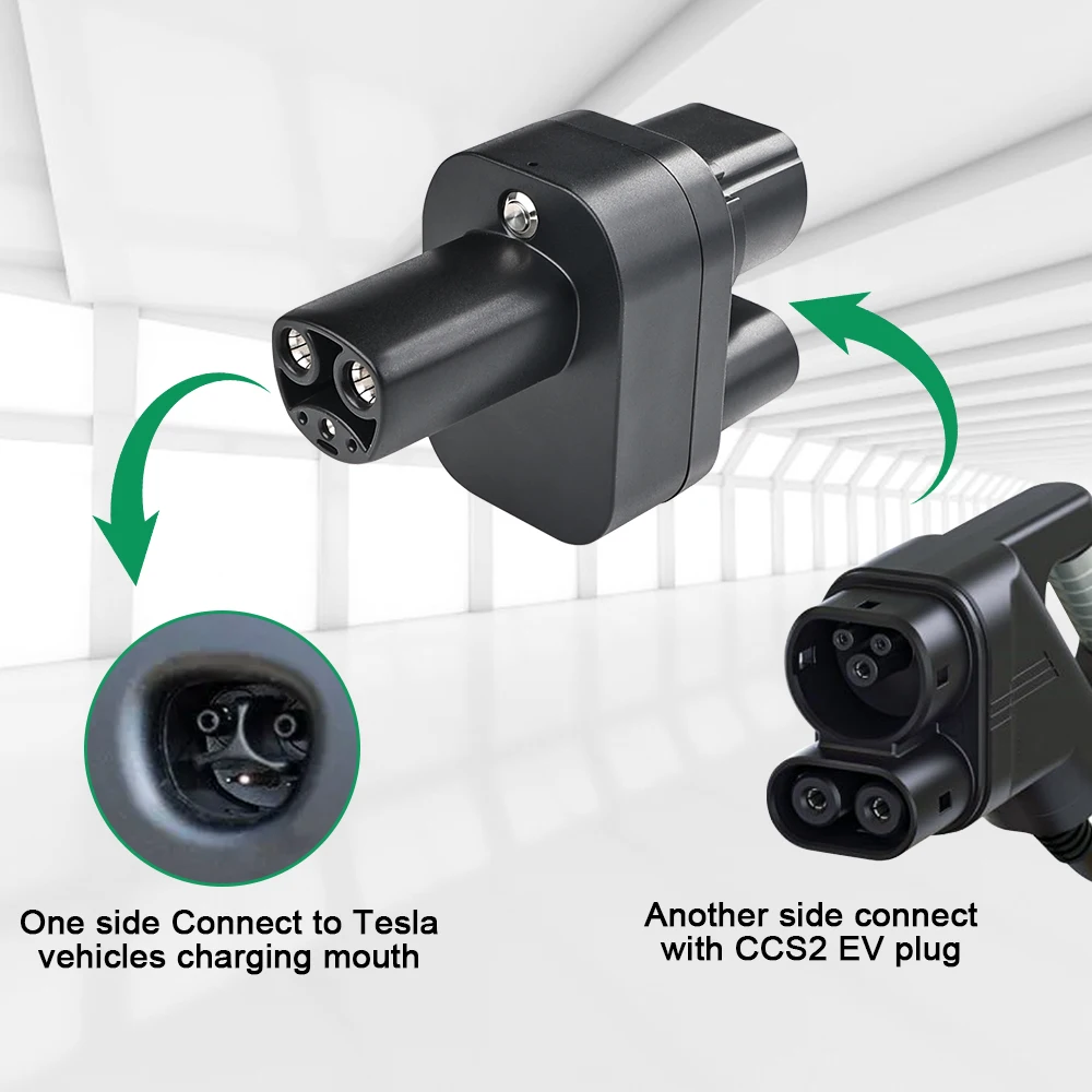 IPENGEN CCS2 to Tesla EV Charging Adapter Electric Vehicle Charging Adapter Car Charger CCS2 to Tesla Adaptor for Model 3/X/Y/S