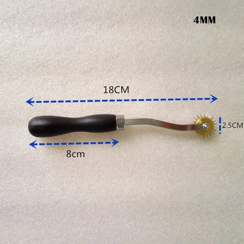 

Professional Leather Overstitch Wheel Gear Roulette Stainless Steel Spacer Sewing Leather Craft Tool Gear 4mm