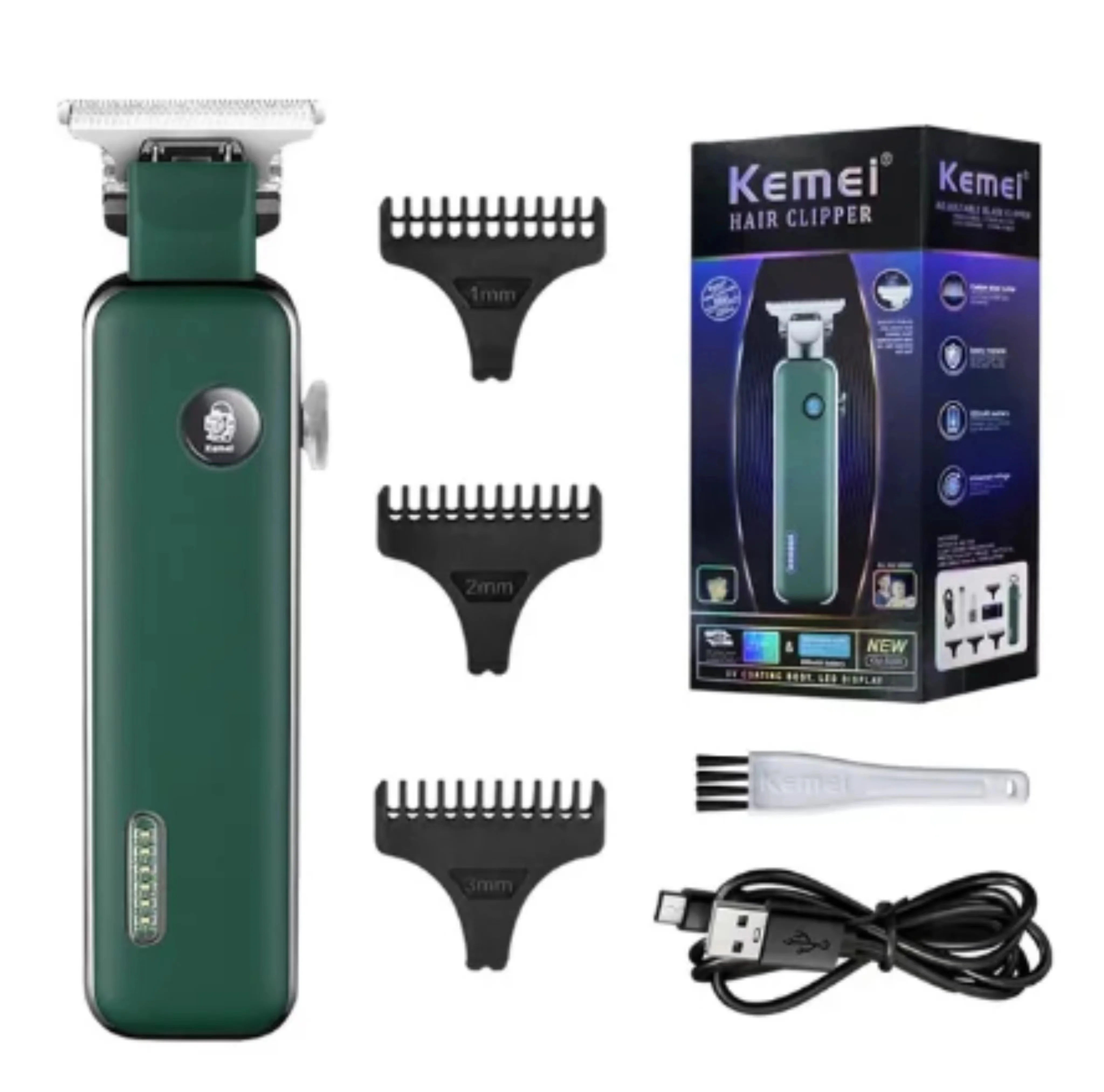 New Design Rechargeable Hair Clippers Tondeuse Kemei Km-5098 Usb Mini Professional Beard Trimmer And Hair Clipper For Men