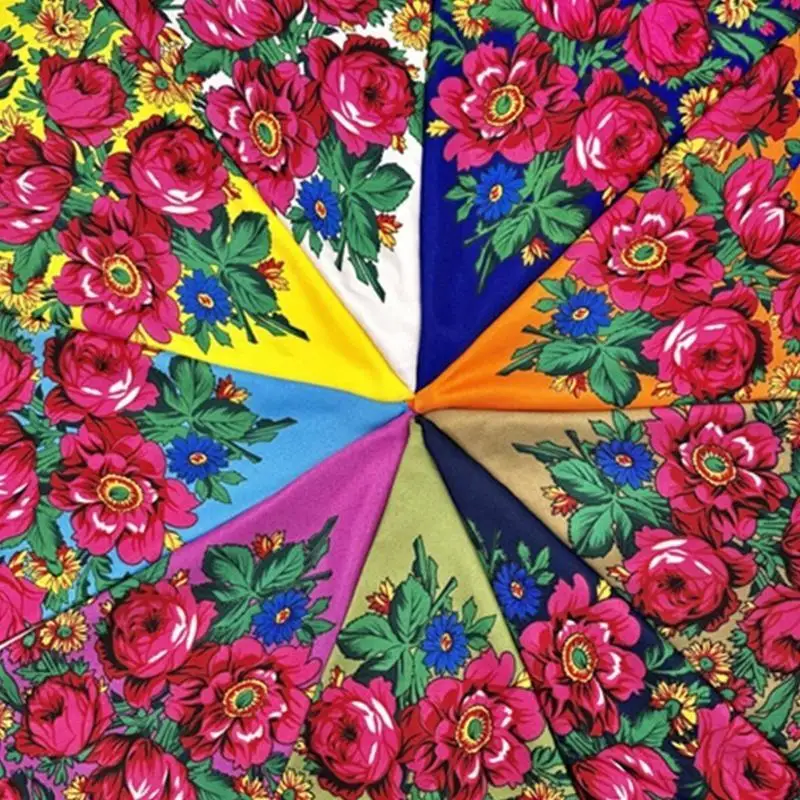 

39BD элегантный русский этнический шарф с цветами для женщин мягкая удобная повязка на голову