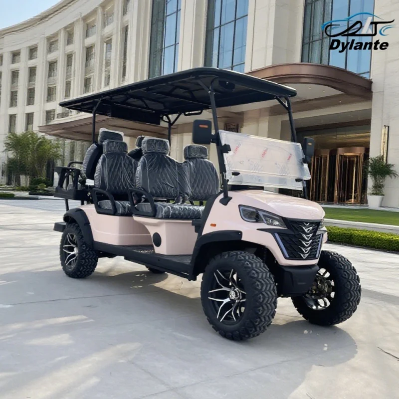 

2025 New 4-Wheel 6 Seats Street Legal Electric Golf Cart 6 Seater 72V Lithium Battery Golf Cart Foldable Rear Seat With Headrest
