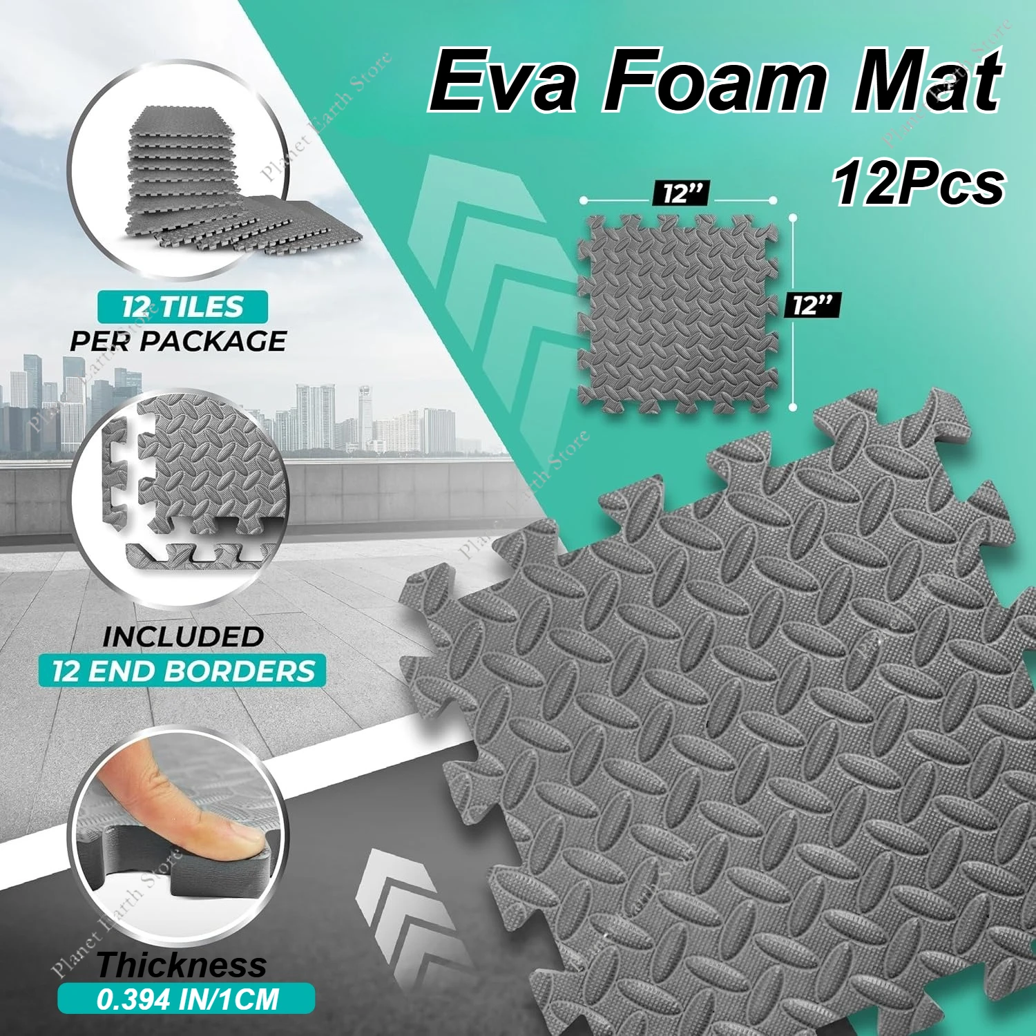 12Pcs 30*30*1CM Baby Play Mats Interlocking Foam Tiles Baby Play Mat Baby Activity Gym Play Mats Puzzle Mat Foam Play Floor Mat