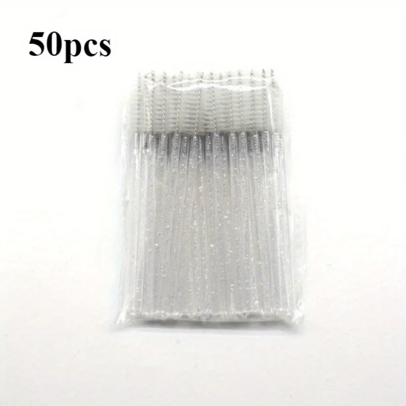 50pcs Makeup Eyelash Brushes, Makeup Tools, Eyelash Extension Brushes, Disposable Eyebrow Brushes, Cosmetic Eyelash Brush Tools