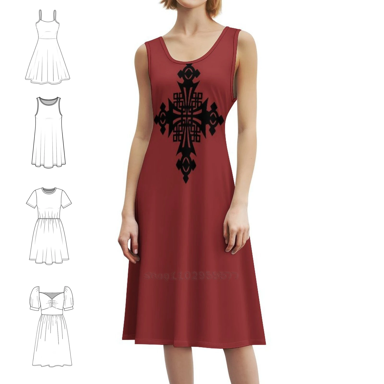 

Meskel Korean Style Dress For Women Elegant Casual Dress For Party Or Daily Wear Meskel Cross Jesus Jesus Christ Woman Clothes