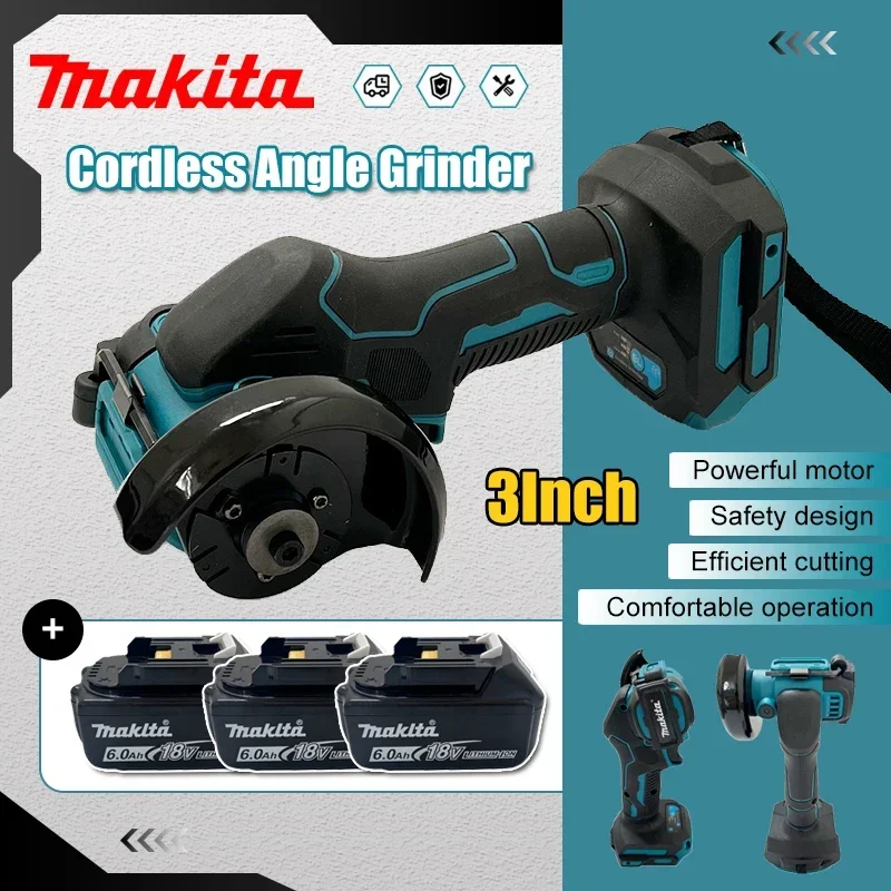 

Makita Cordless Angle Grinder 3 Inch Angle Grinder Cordless 3 Inch Electirc CUT OFF Tool Cutting Circular Saw Power Tool