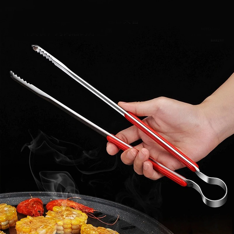 Stainless Steel BBQ Grill Tongs Food Cooking Tools Hot Pot Buffet Clip Baking Bread Steak Clip Kitchen Tools view 2