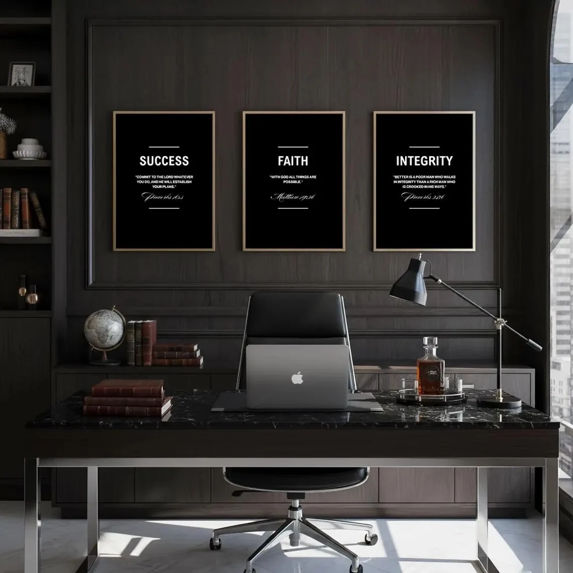 3pcs frameless Canvas Painting Modern Scripture Verses Bible Quotes Wall Art Print Canvas Painting Poster Picture For Living Roo